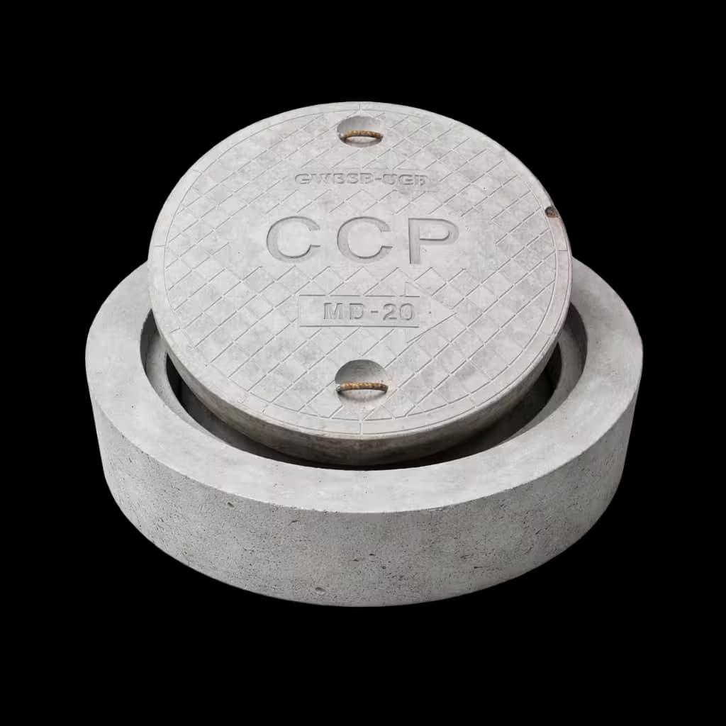 RCC Precast Round Manhole Cover 790 (D) x 175 (H) mm (790 (D) x 175 (H) mm) - RCC precast by Chamunda Cement Products, Jamnagar, Gujarat