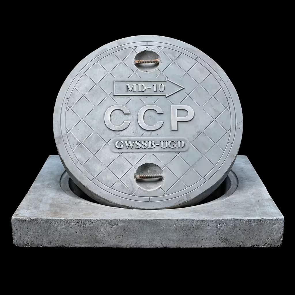 RCC Round Cover & Square Frame - RCC precast products by Chamunda Cement Products
