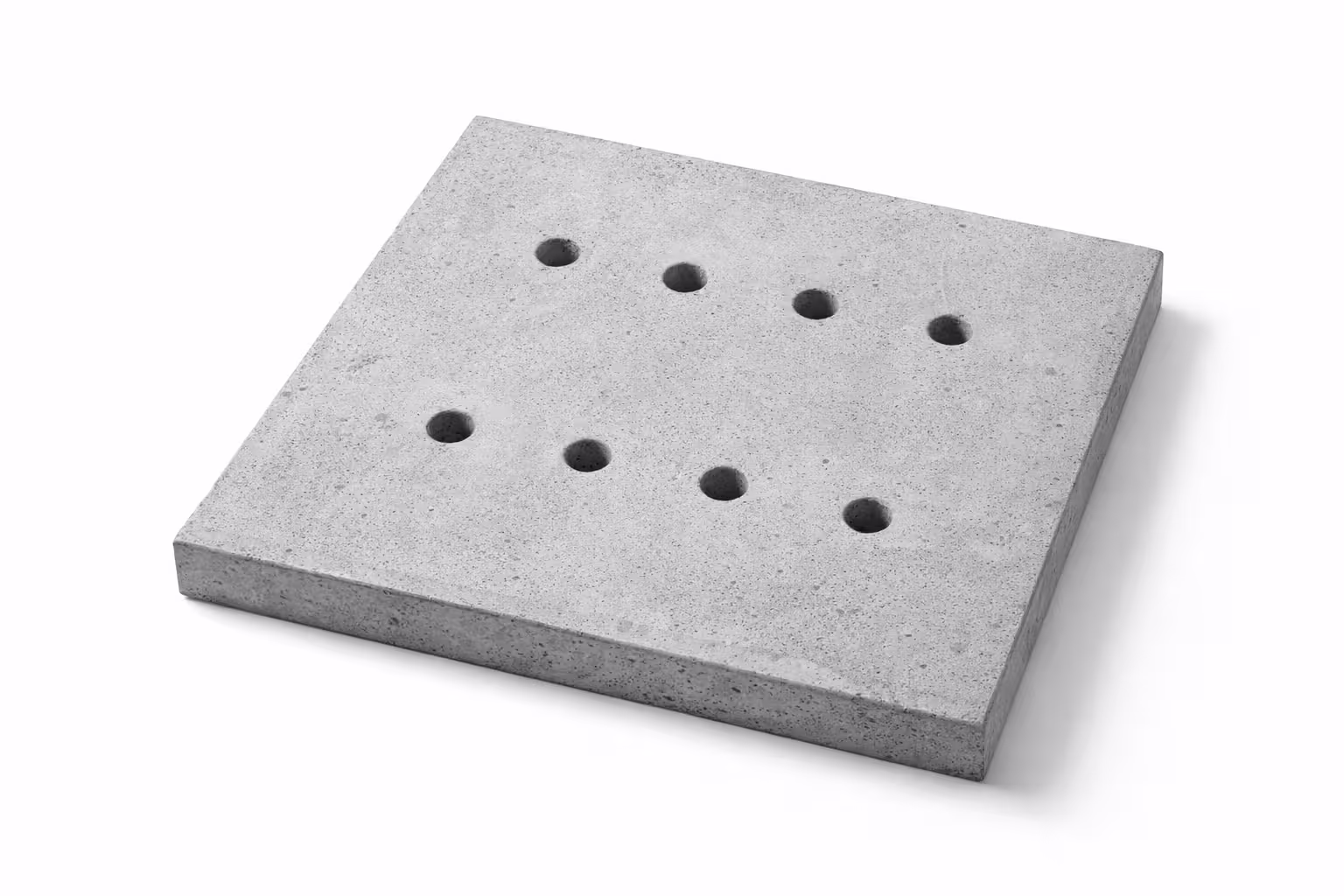 Rectangular RCC drain cover slab with staggered round drainage holes